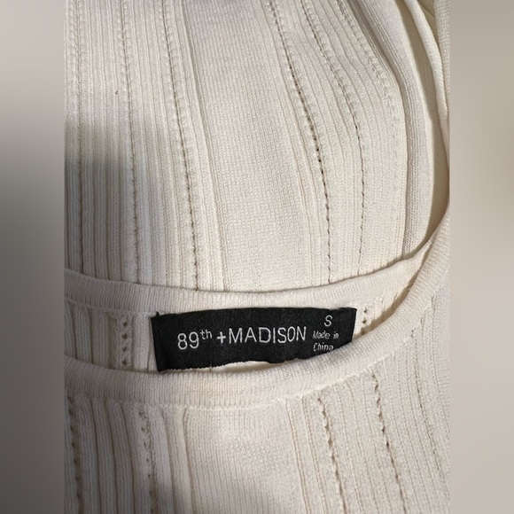 89th & Madison Off-White Tank Sweater Women’s Size Small - Picture 5 of 7